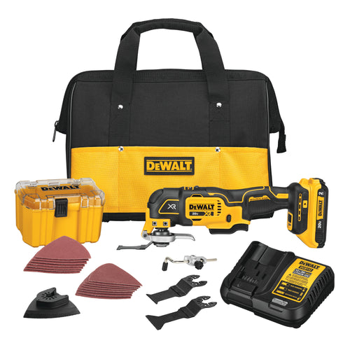 DEWALT 20V MAX XR 3 SPEED OSCILLATING MULTITOOL (2.0AH) W/ 1 BATTERY AND BAG KIT