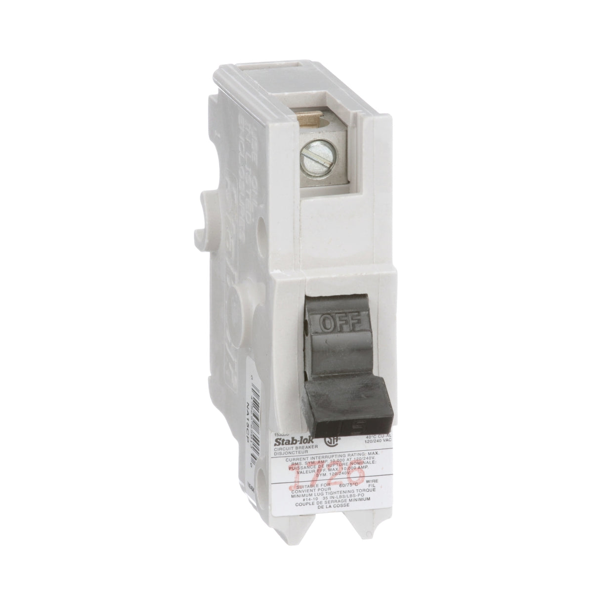 Disjoncteur Unipolaire Stab-Lok 15A Type A NC - Occasion, En état De Fonctionnement