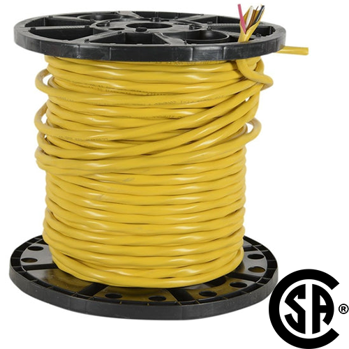 *FULL 150M ROLL* NMD90 YELLOW 12/3CU CSA APPROVED IMPORT PVC JACKET CABLE 300V 90 DEG