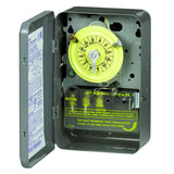 T103 24-HOUR MECHANICAL TIME SWITCH, 120 VAC, 60HZ, DPST, INDOOR METAL ENCLOSURE, 1 HOUR INTERVAL, INTERMATIC