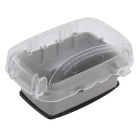 WP5100C EXTRA-DUTY PLASTIC IN-USE WEATHERPROOF COVER, SINGLE-GANG, VRT/HRZ, 2.75" CLEAR INTERAMTIC