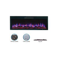 42" WALL MOUNTED AND WALL RECESSED ELECTRIC FIREPLACE