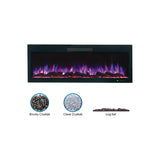 50" WALL MOUNTED AND WALL RECESSED ELECTRIC FIREPLACE