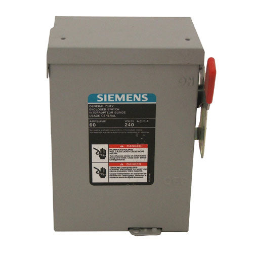 SIEMENS 60A 120/240V NON FUSED DISCONNECT