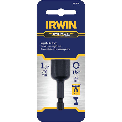 IRWIN IMPACT 1-7/8" X 1/2" MAG NUT DRIVER - 1 PACK