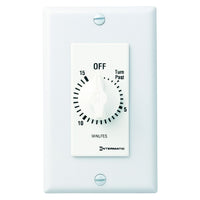 FD15MWC SPRING WOUND COUNTDOWN TIMER, DECORATOR STYLE, 125-277 VAC, 50/60 HZ, SPST, 15 MINUTE MAX, WITHOUT HOLD, WHITE, INTERMATIC