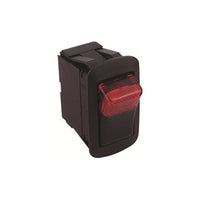 ON-OFF 4 SPADE CONNECT SLR 20A 125VAC 10A 250VAC 21A 14VDC MLR 16A 125VAC 10A 277VAC 3/4HP LIGHTED ROCKER SWITCH