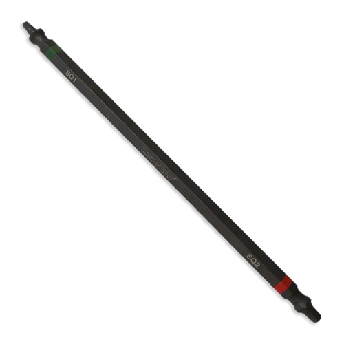 6" #1 GREEN AND #2 RED ROBERTSON SQUARE DOUBLE ENDED IMPACT BIT