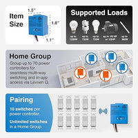 LEVVEN CONTROLS 3 WAY DECORA-STYLE SWITCH & 10A POWER CONTROLLER KIT C31DW