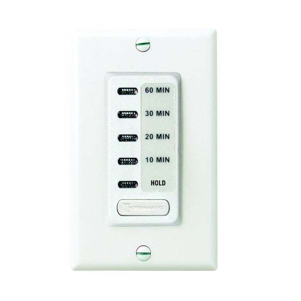 EI210W ELECTRONIC COUNTDOWN TIMER, 120 VAC, 60 HZ, PRESET TIMES 10,20,30,60 MINUTE, WITH HOLD, WHITE, INTERMATIC