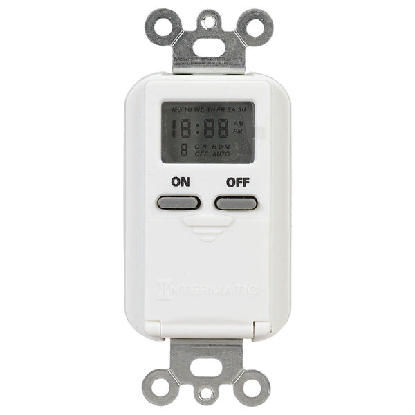 EI500WC 7-DAY STANDARD PROGRAMMABLE TIMER, 125 VAC, 15A, WHITE, INTERMATIC