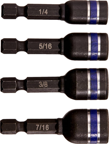 IRWIN IMPACT 1-7/8" 4 PIECE MAG NUT DRIVER SET