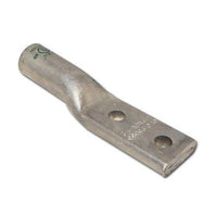 ALUMINUM LONG BARREL 2 HOLE COMPRESSION LUGS 400MCM - 1/2" STUD - DUAL RATED TWO HOLE COMPRESSION LUG FOR ALUMINUM OR COPPER CABLES