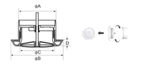 6" POLYMERIC AIR VALVE FOR AIR SUPPLY AND EXHAUST IN VENTILATION SYSTEMS