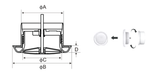 5" POLYMERIC AIR VALVE FOR AIR SUPPLY AND EXHAUST IN VENTILATION SYSTEMS