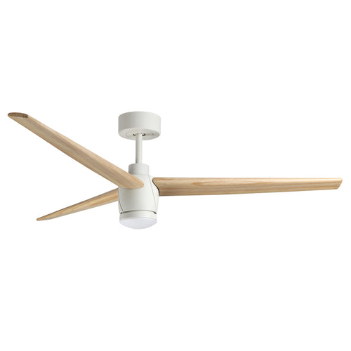 BANVIL DESIGNER SERIES DRIFT 52" DC WHITE FAN WITH 3 WOODEN PINE BLADES, LIGHT, LIGHT DELETE COVER & REMOTE INCLUDED