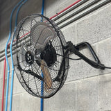 BANVIL 18" HIGH VELOCITY FLOOR FAN, 3 SPEED, PUSH BUTTON CONTROL, INCLUDES WALL MOUNTING BRACKET