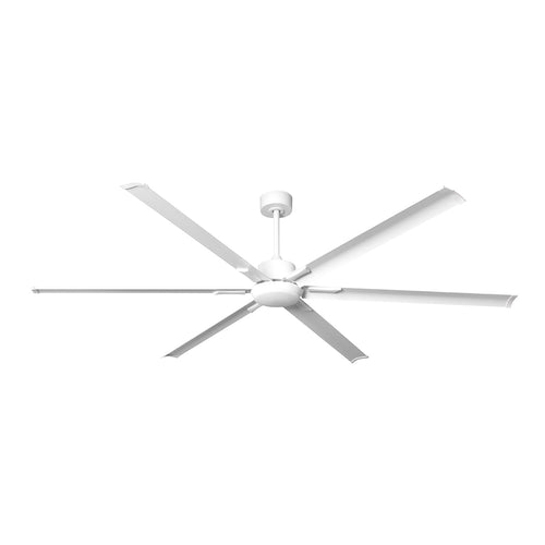BANVIL STRATUS SERIES 84" DC WHITE 6 ALUMINUM BLADE FAN. LIGHT & LIGHT DELETE COVER & REMOTE INCLUDED (SHIPS IN 2 BOXES)
