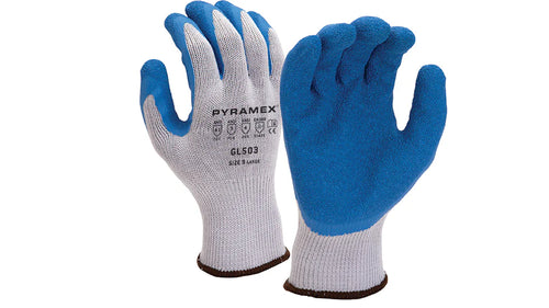 GL503 SERIES - CRINKLE DIPPED LATEX GLOVES - 2XLARGE