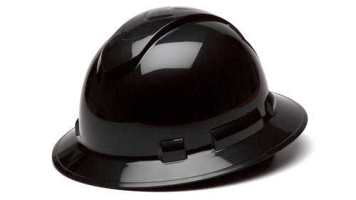 RIDGELINE® 4-POINT RATCHET FULL BRIM HARD HAT - BLACK