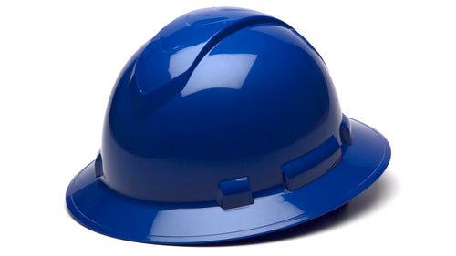RIDGELINE® 4-POINT RATCHET FULL BRIM HARD HAT - BLUE