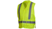 RCA25 Series Hi-Vis Lime Vest with Reflective Tap