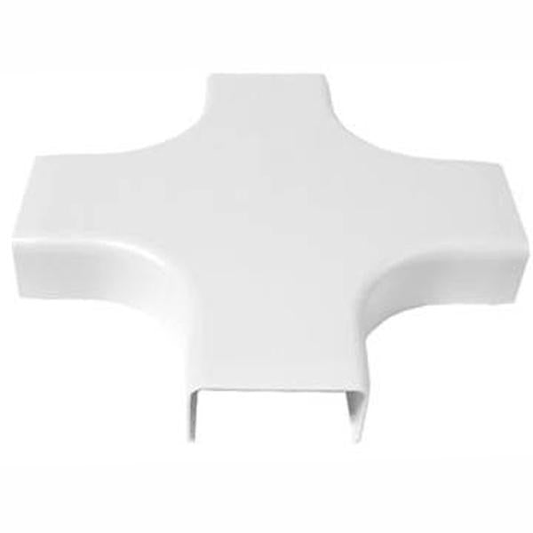 4-WAY "T" RACEWAY COVER FITTING- 1" X 1/2" - WHITE