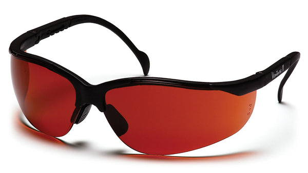 VENTURE II® HALF FRAME SAFETY GLASSES - BLACK/SUN BLOCK BRONZE NO ANTI-FOG