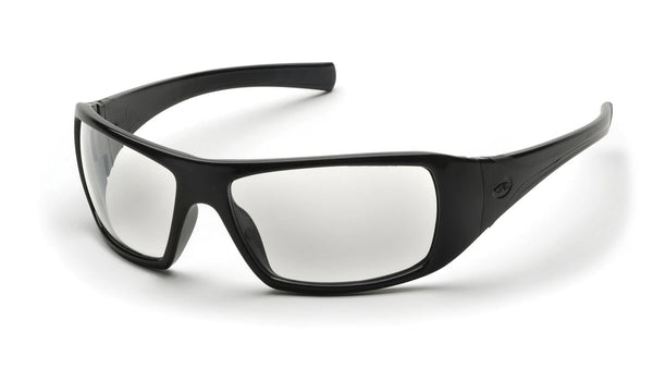 GOLIATH® FULL FRAME SAFETY GLASSES - BLACK FRAME/CLEAR H2X ANTI-FOG LENS