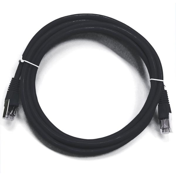 35' CAT6 (500MHZ) STP SHIELDED NETWORK CABLE - BLACK