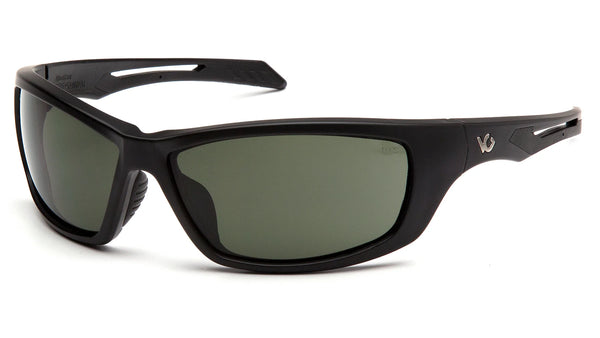 HOWITZER™ FULL FRAME SAFETY GLASSES - BLACK FRAME/FOREST GRAY LENS