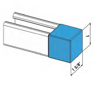 CHANNEL END CAP PLASTIC 13/16"