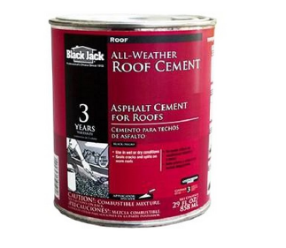 1 QUART CAN BLACK JACK® ROOF CEMENT 