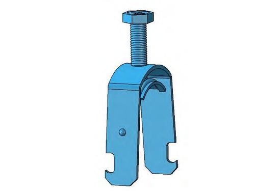 3" EMT & 3" RIGID ONE PIECE STRUT CLAMP (COBRA CLAMP) ZINC