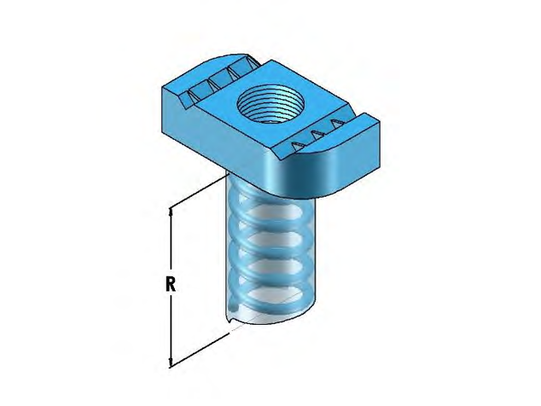 1/2" SPRING NUT WITH REGULAR SPRING ZINC