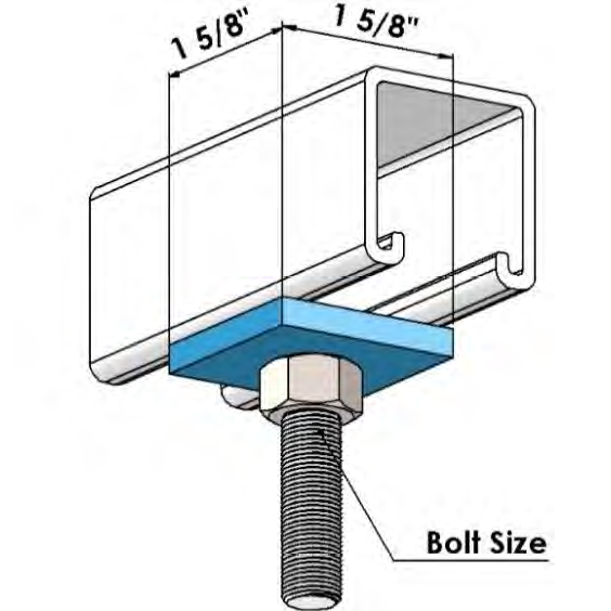 3/8" SQUARE WASHER ZINC