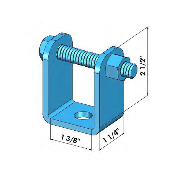 1 1/2" STANDARD CLEVIS HANGER ZINC