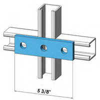 THREE HOLE SPLICE PLATE ZINC