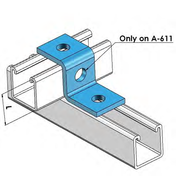 Z SHAPE ANGLE THREE HOLES ZINC 1 5/8"