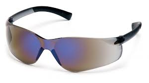 ZTEK® FRAMELESS SAFETY GLASSES - BLUE MIRROR NO ANTI-FOG