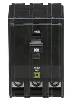 SQUARE D MINI CIRCUIT BREAKER 100A 3 POLE PLUG IN MOUNT QO3100 TYPE QO