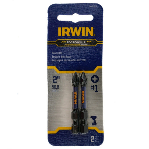 IRWIN 2" PHILLIPS #1 IMPACT BIT - 2 PACK