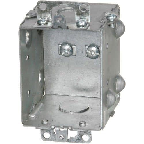 1204-1-HV - 347V 2½ DEEP GANGABLE BOX W/MOUNTING EARS & KNOCKOUTS-VISTA-VISTA-Default-Covalin Electrical Supply