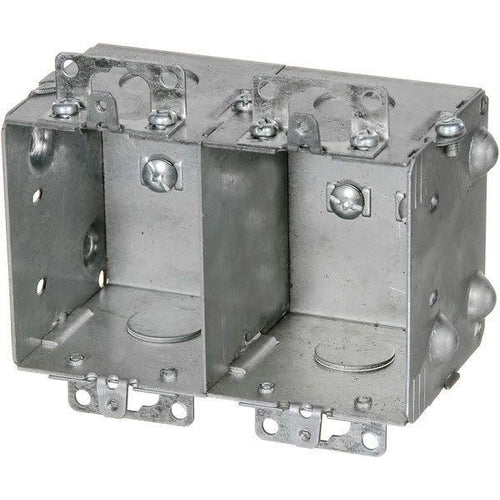 1204-2-HV - 347V 2½'' DEEP 2 GANG BOX W/MOUNTING EARS & KNOCKOUTS-VISTA-VISTA-Default-Covalin Electrical Supply