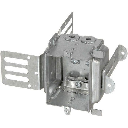 1204-LSSAX-HV - 347V 2 ½'' DEEP GANGABLE METAL STUD BOX W/ARMOURED CLAMPS, BRACKET-VISTA-VISTA-Default-Covalin Electrical Supply