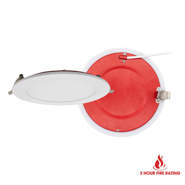 ORTECH FIRE RATED SLIM LED DIMMABLE DOWNLIGHT 6" , 15W, 1000LMN, SELECTABLE COLOUR, WHITE