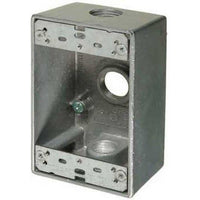 WEATHERPROOF METAL FS BOX 3 X 1/2'' HOLES - WHITE-VISTA-VISTA-Default-Covalin Electrical Supply