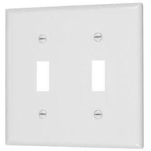 VISTA 2-GANG TOGGLE SWITCH PLATE - WHITE-VISTA-VISTA-Default-Covalin Electrical Supply