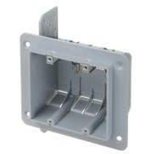 2 GANG PLASTIC BOX WITH CLAMPS - 37 CU. IN.-VISTA-VISTA-Default-Covalin Electrical Supply