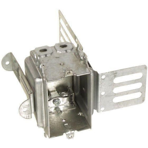 3104-LSSAX SINGLE GANGABLE DEVICE BOX W/WRAPAROUND BRACKET & CLAMPS 2-1/2'' D X 3''H X 2''W-ORTECH-JENCO-Default-Covalin Electrical Supply